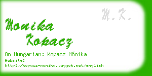 monika kopacz business card