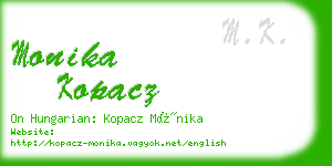 monika kopacz business card